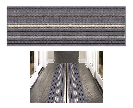 Huntington Home 
 2' x 6' Berber Stripe Utility Runner