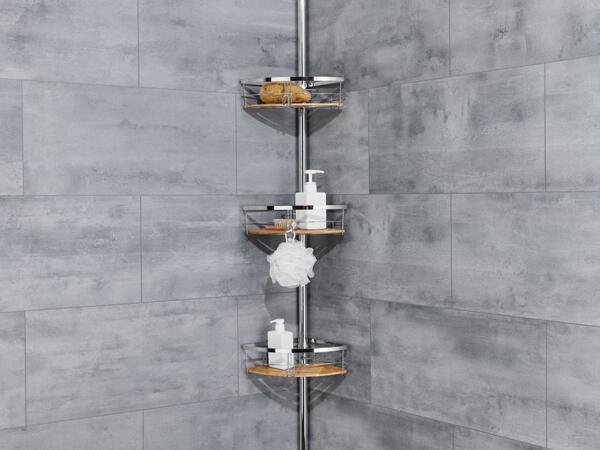 LIVARNO HOME(R) Teleskopstang med hylder