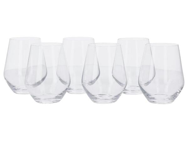 Sklenice na sekt / Sklenice na bílé víno / Sklenice na červené víno / Sklenice na vodu