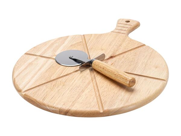 Planche à découper pour pizza avec roulette à pizza Nouvel
