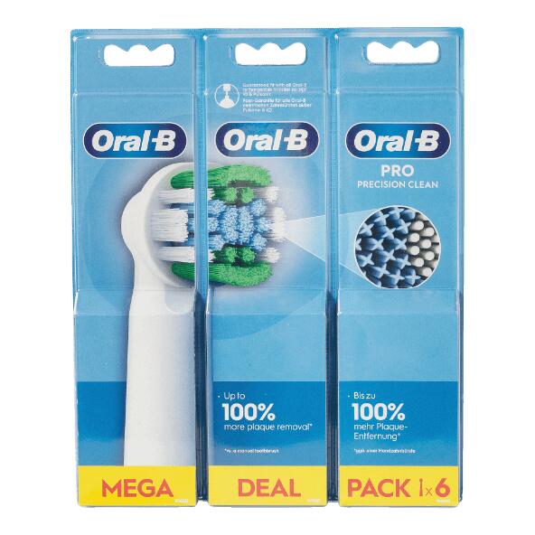 ORAL-B(R) 				Aufsteckbürsten Precision Clean, 6 St.