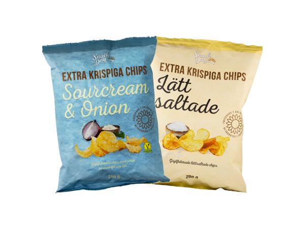 Grytfriterade chips