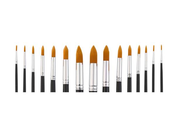 Paint brush set, 12 or 15 pieces