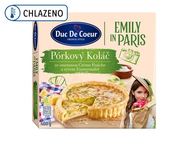 SLANÝ KOLÁČ S PÓRKOVOU NÁPLNÍ