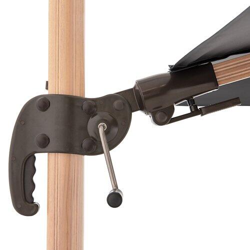 BRELLACO Ombrellone a braccio libero effetto legno 200 x 300 cm, 410261840HD