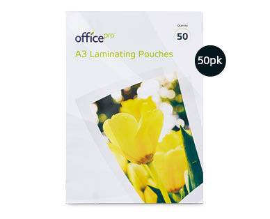 Laminating Pouches A4 100pk or A3 50pk