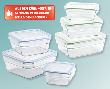 GLASSLOCK Glas-Frischhaltedosen-Set, 3-teilig