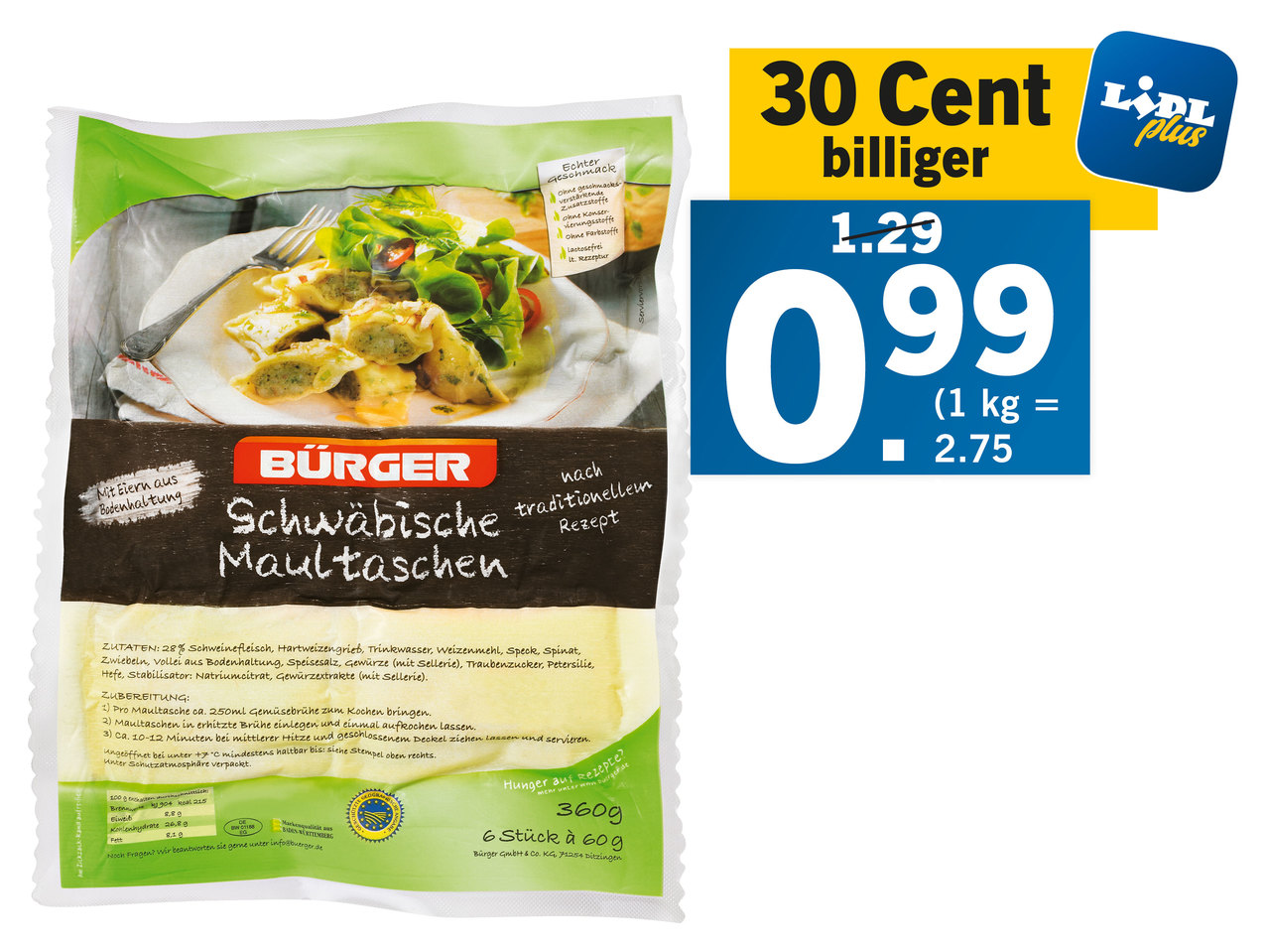 BÜRGER Schwäbische Maultaschen