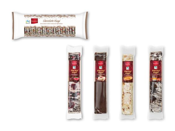 Chokoladekranse eller blød nougatbar
