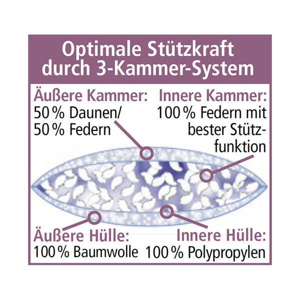 Luxus 3-Kammer-Kopfkissen