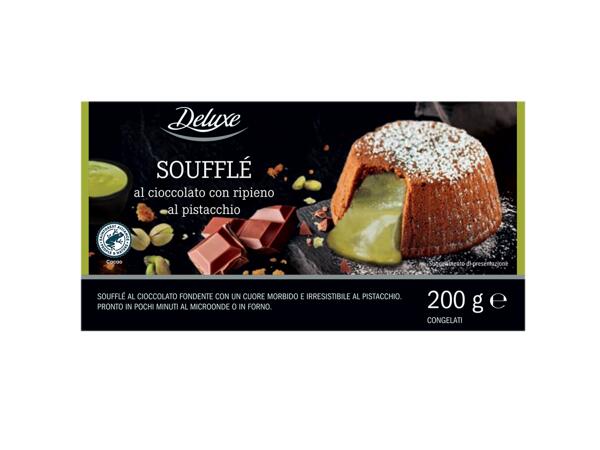 Chocolate Soufflé with Pistachio Cream filling