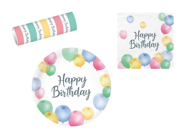 Serpentins, set de 3/​assiettes, set de 8/​serviettes, set de 20 "Party Fun"