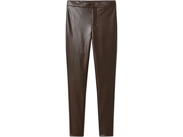Jeggings i läderimitation