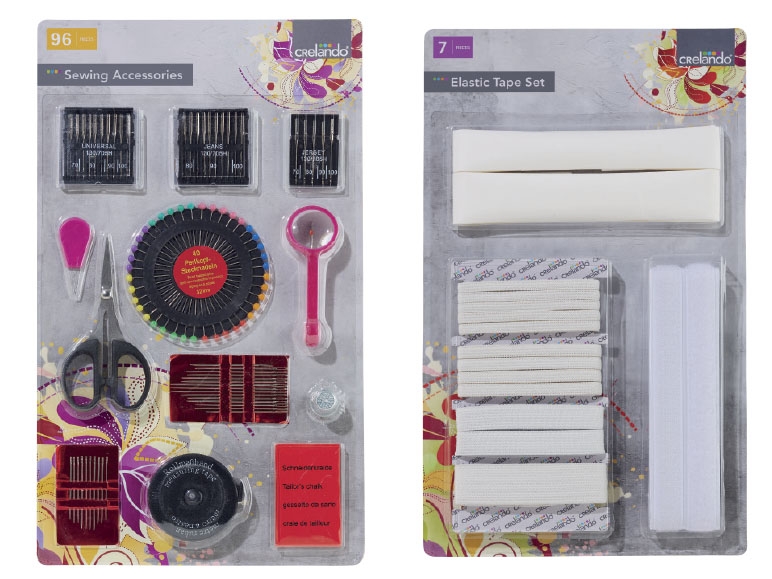 CRELANDO Sewing Machine Accessories or Elastic Tape Set
