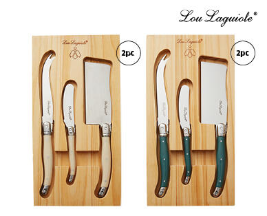 Lou Laguiole Salad Servers Set 2 Piece or Cheese Knife Set 3 Piece