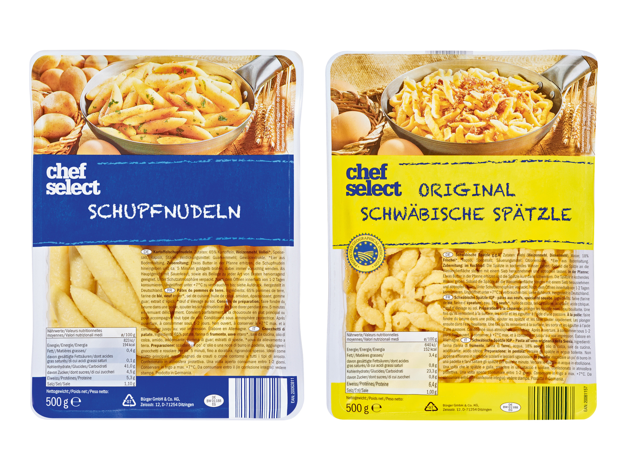 Pâtes aux pommes de terre/ spätzli aux œufs