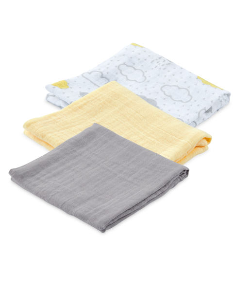 Cloud Muslin Cloths 3 Pack
