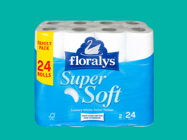 Floralys Luxury White Toilet Tissue