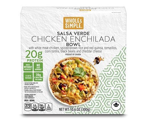 Whole & Simple Chicken or Pork Enchilada Bowl