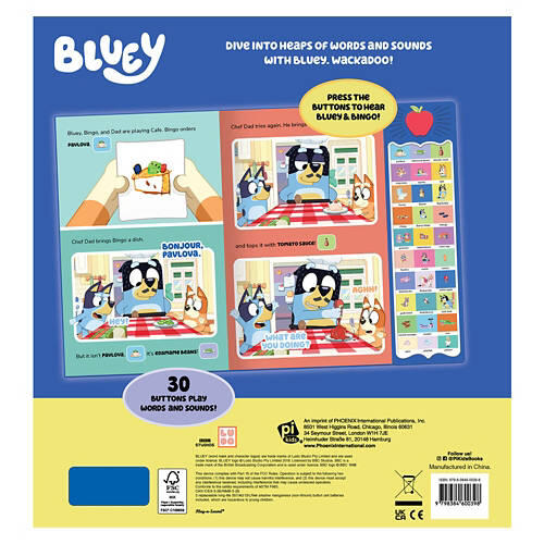 Children's First Words Sound Book - Bluey Wackadoo!