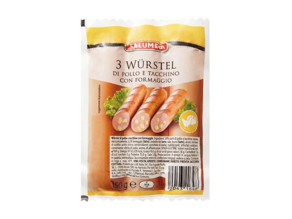 Chicken and Turkey Sausages filled with Cheese