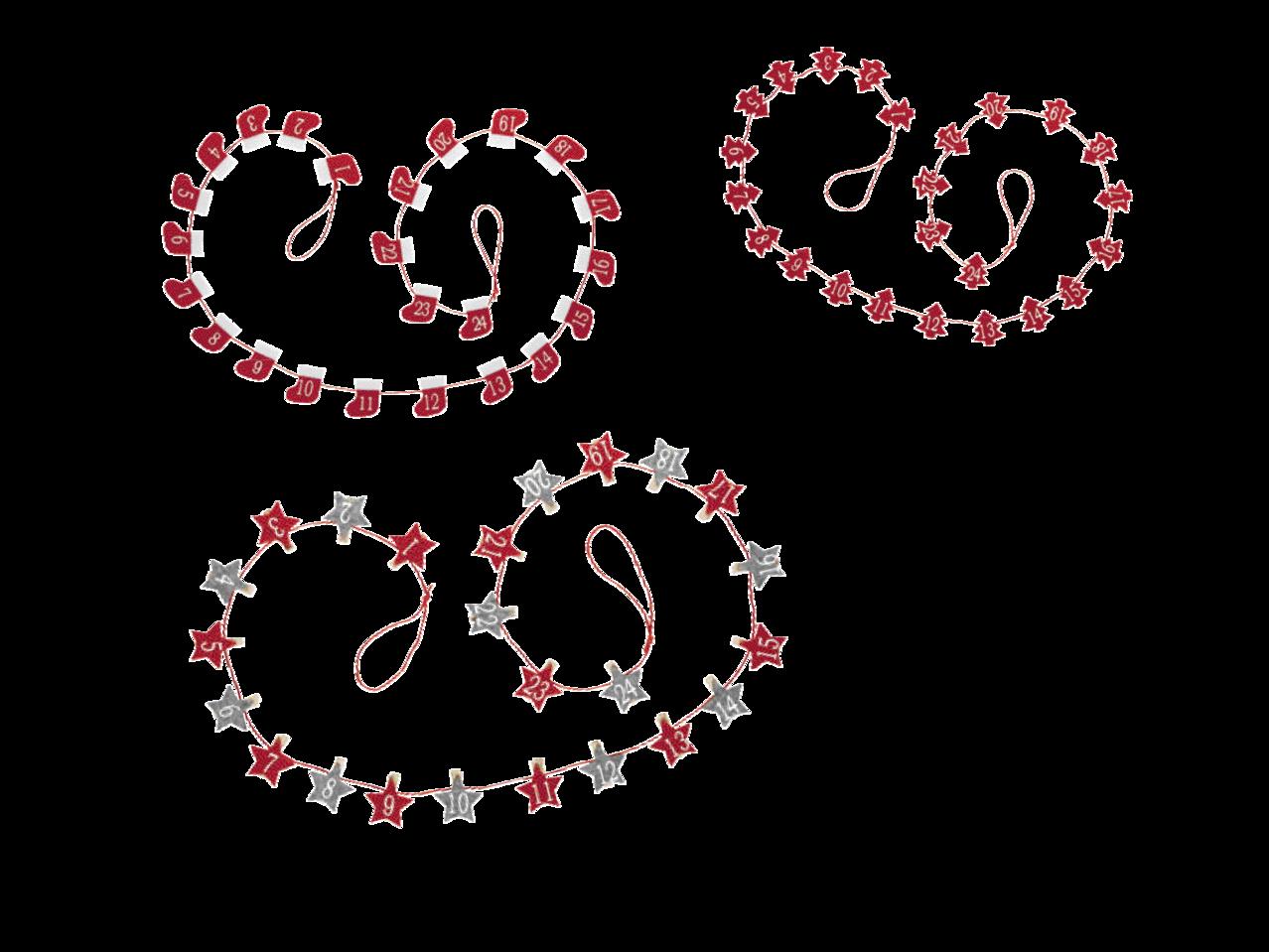MELINERA Christmas Stocking/Advent Calendar Garland