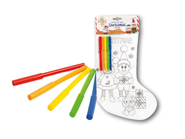 Elf Colour Your Own Christmas Stocking