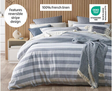 French Linen Quilt Cover Set Queen Size