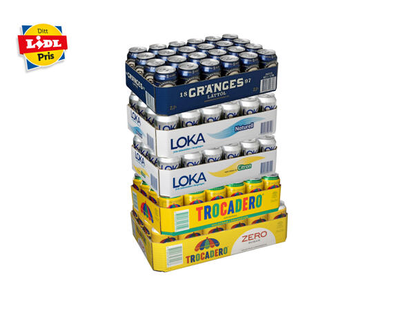 Loka/ Trocadero/ Gränges lättöl 2,1%
