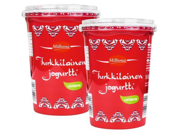 Milbona Laktoositon turkkilainen jogurtti 2 kpl