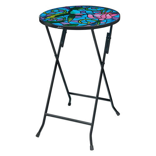 Decorative Foldable Glass Table, Hummingbird