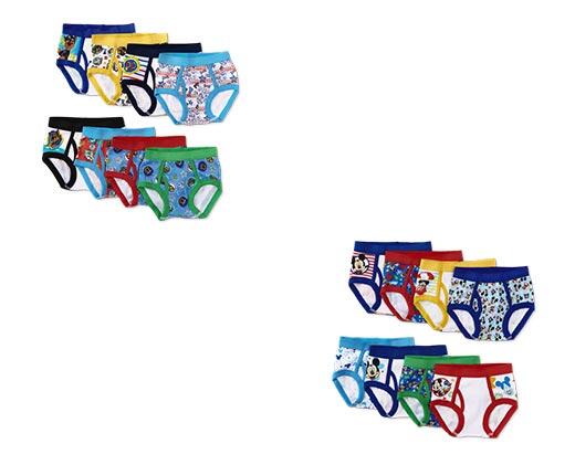 Toddlers Boys' 8-Pack or Girls' 10-Pack Underwear