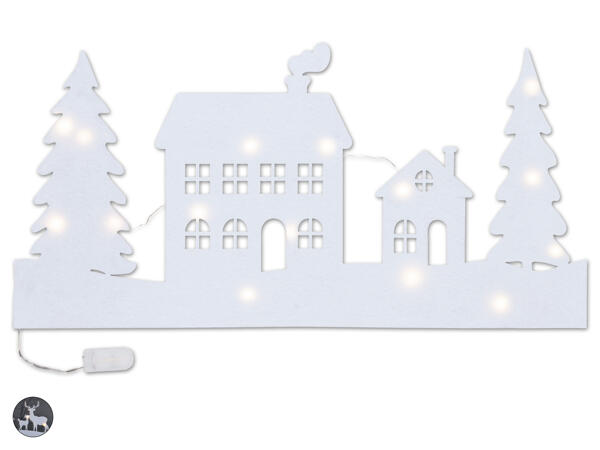 Fensterbild mit LED-Lichterkette