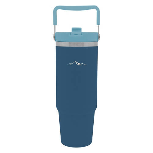 Carry Handle Stainless Steel Bottle - Blue/Navy