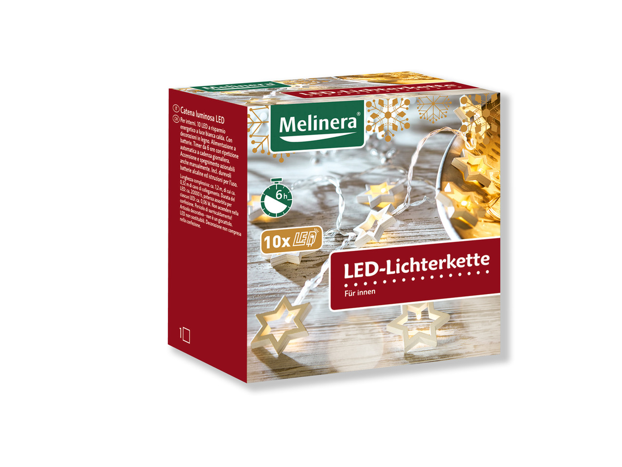 MELINERA(R) LED-lyskæde med trævedhæng