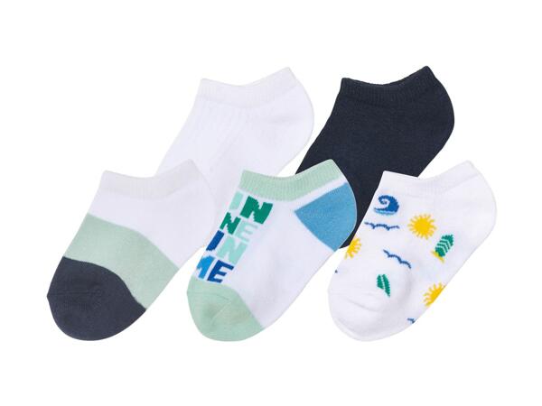 Boys' trainer socks, 5 pairs