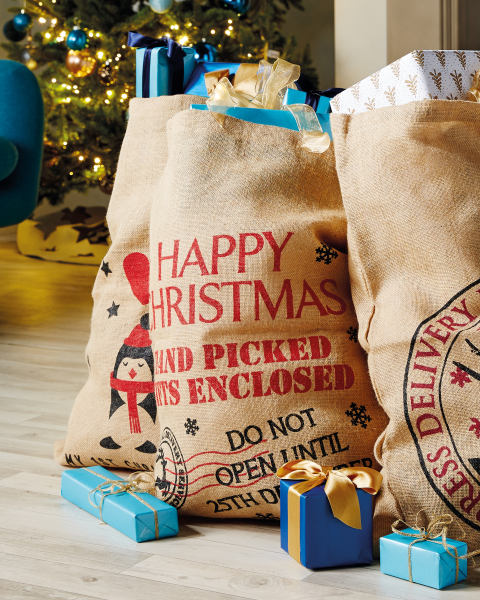 1st Christmas Jute Gift Sack
