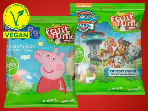 Fruitfunk Fruchtsnack Peppa Pig oder Paw Patrol