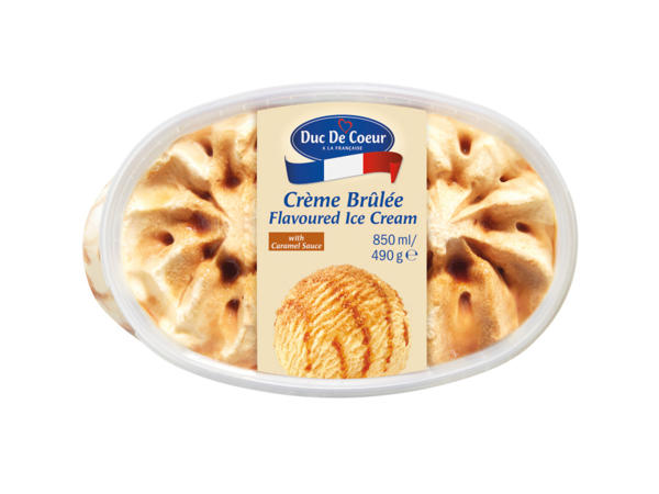 Duc De Coeur Crème Brûlée Flavoured Ice Cream with Caramel Sauce