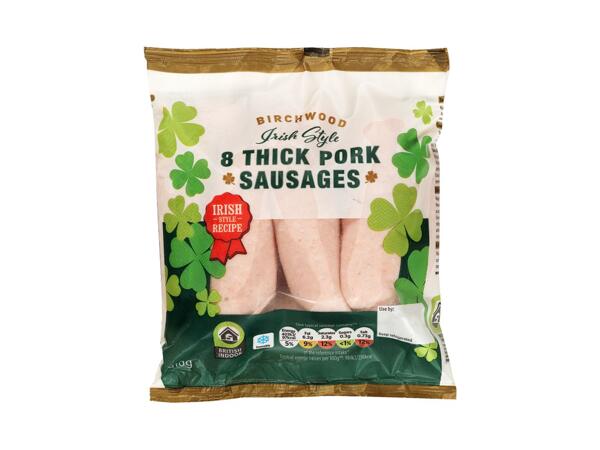 Birchwood 8 Irish-Style Thick Pork Sausages