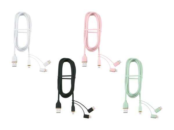 Câble de charge et synchronisation 3 en 1 (valable uniquement en Suisse alémanique et en Suisse romande)