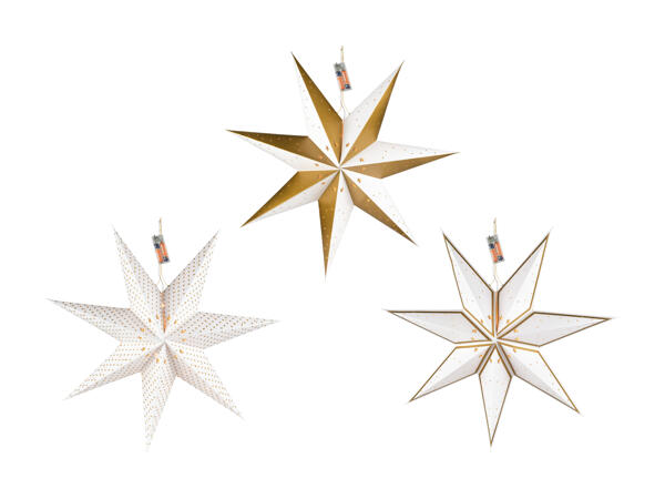 Étoile de Noël LED en papier