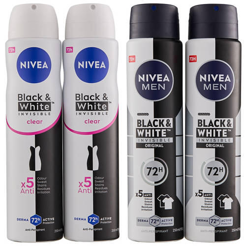 Nivea Invisible Black & White APD 2 x 150g/151g