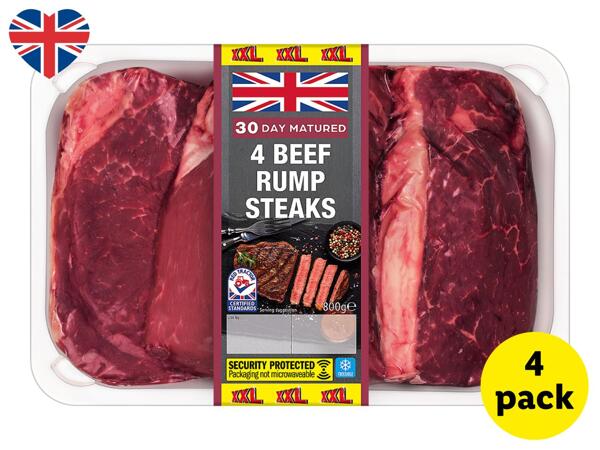4 British Beef Rump Steaks