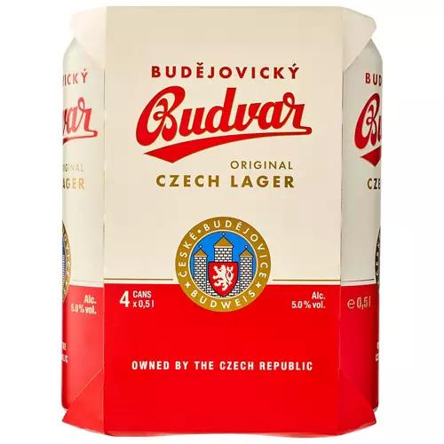Budvar Cans 4 Pack 500ml
