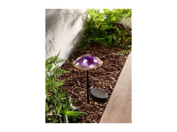 Purple Solar Toadstool Garden Stake Light