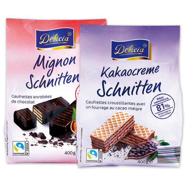 Mignon-/ Kakaocreme Schnitten