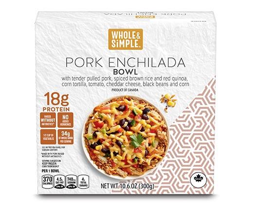 Whole & Simple Chicken or Pork Enchilada Bowl