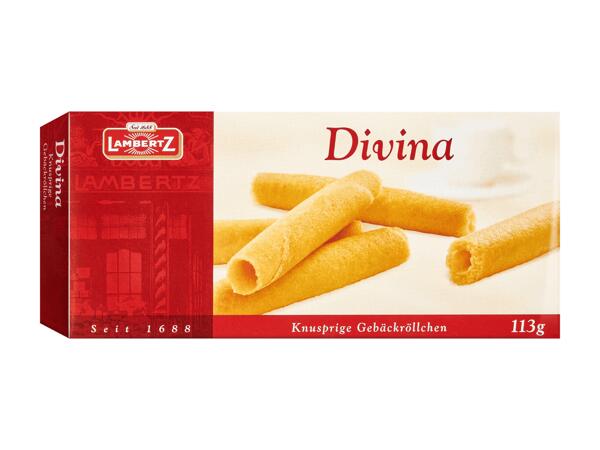 Petits biscuits roulés Divina