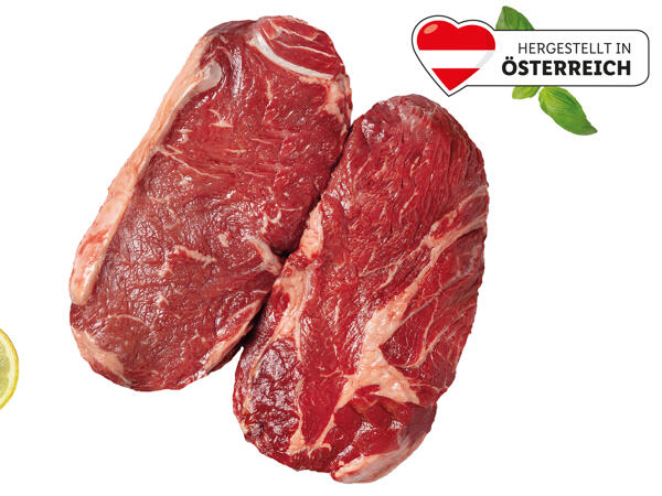 Frisches Rumpsteak oder Rib-Eye-Steak